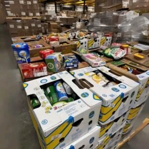 Banana box of food